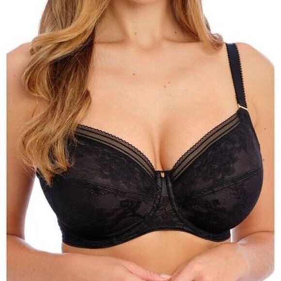 Fantasie - Fusion Lace Underwire Side Support Bra - Black. Size:30D. NWT. (1857) - Picture 1 of 14